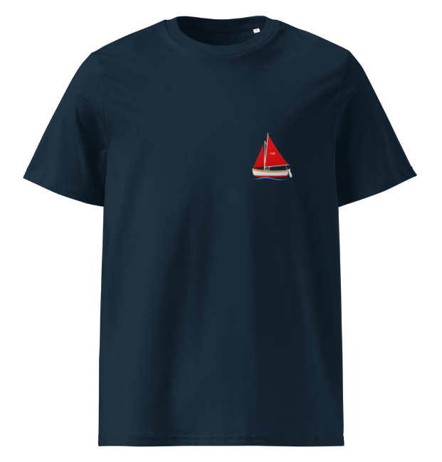 Morston boat tee with customisable strake colour and sail number